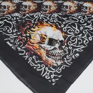 1 Flaming Skull Bandanas